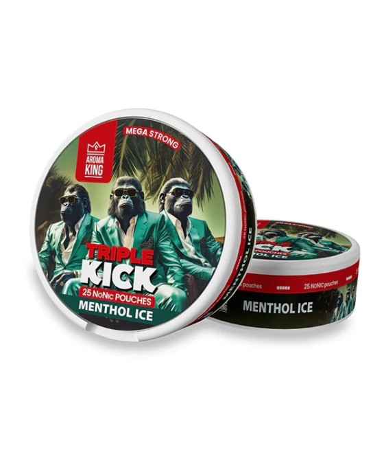 100mg Aroma King Triple Kick NoNic Pouches - 25 Pouches