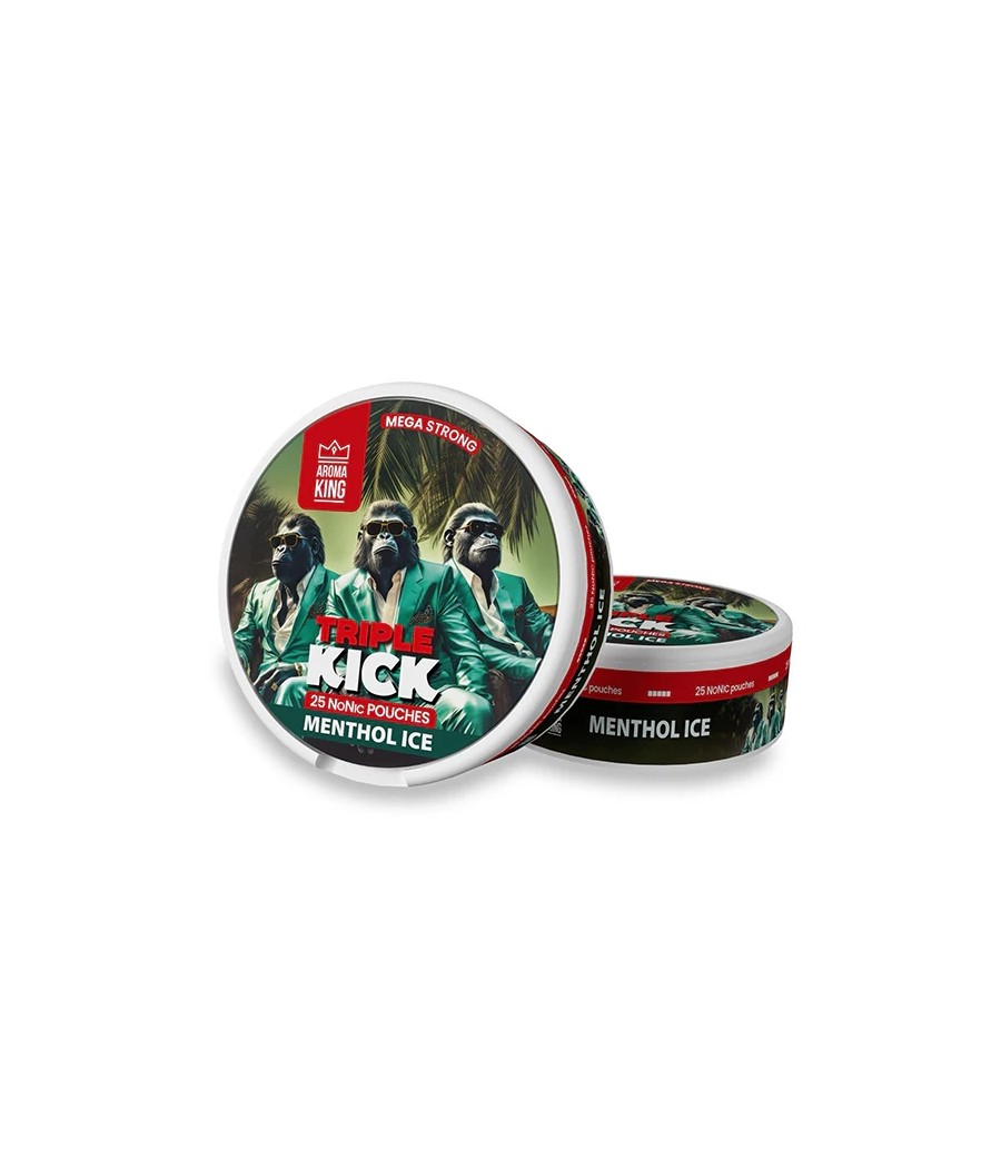 100mg Aroma King Triple Kick NoNic Pouches - 25 Pouches