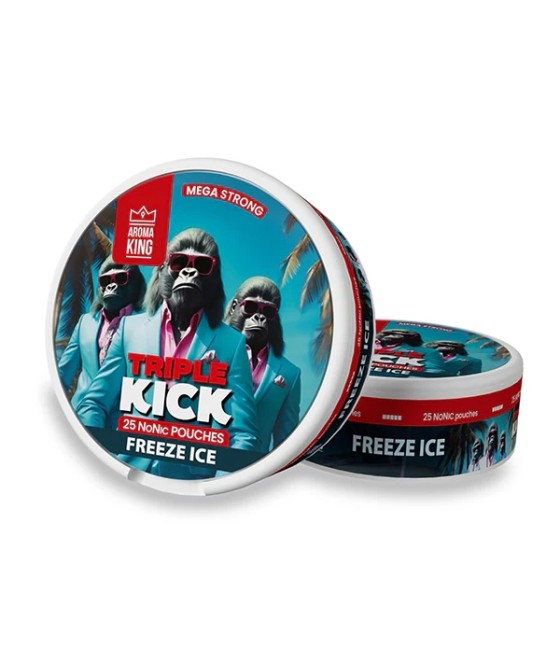 100mg Aroma King Triple Kick NoNic Pouches - 25 Pouches