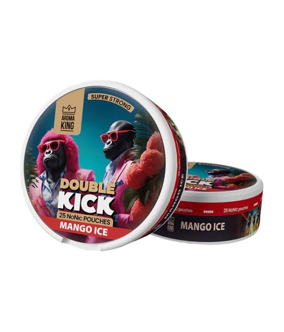 50mg Aroma King Double Kick NoNic Pouches - 25 Pouches