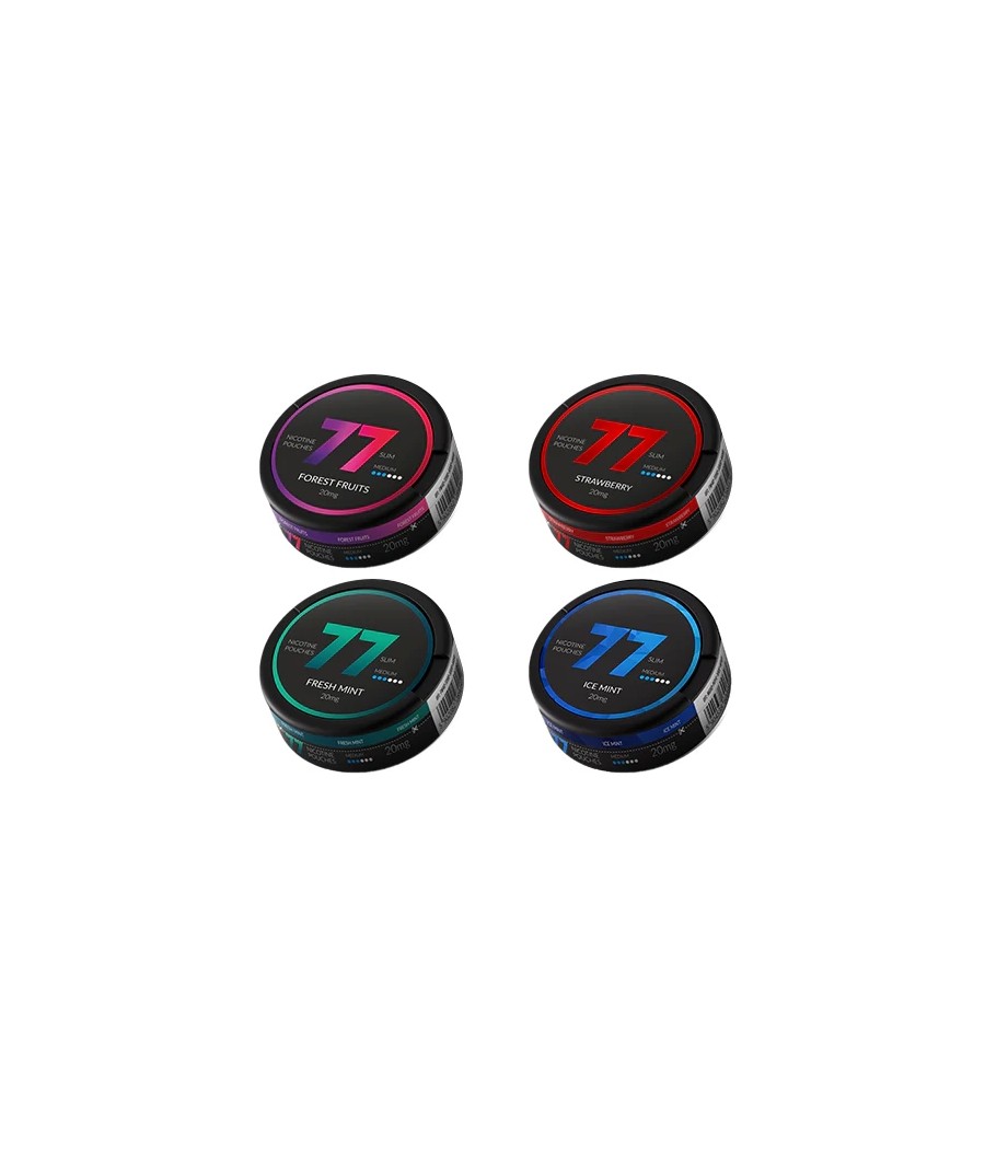 20mg 77 Slim Medium Nicotine Pouches - 20 Pouches