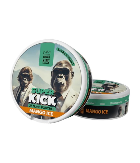 25mg Aroma King Super Kick NoNic Pouches - 25 Pouches