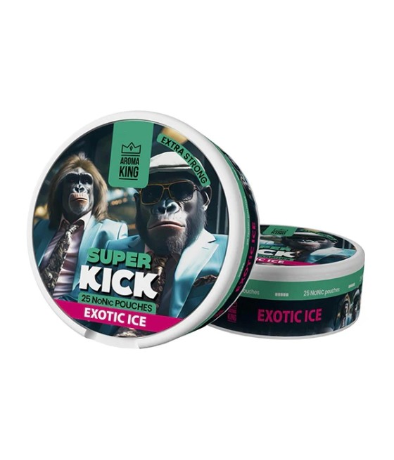 25mg Aroma King Super Kick NoNic Pouches - 25 Pouches
