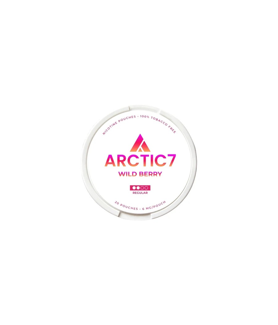 6mg Arctic7 Wild Berry Slim Nicotine Pouches - 20 Pouches