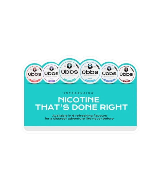 6mg 11mg 14mg Ubbs Nicotine Pouches CDU Bundle + 120 Units Set