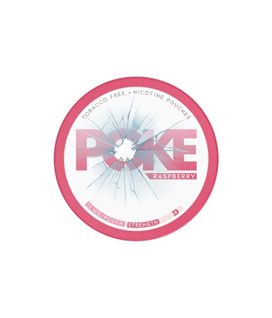 12mg Poke Raspberry Nicotine Pouches - 20 Pouches