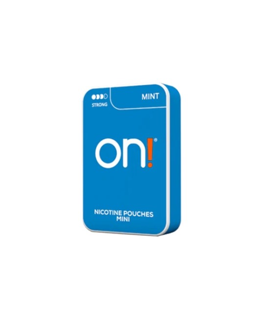6mg On! Mini Strong Mint Nicotine Pouches - 20 Pouches