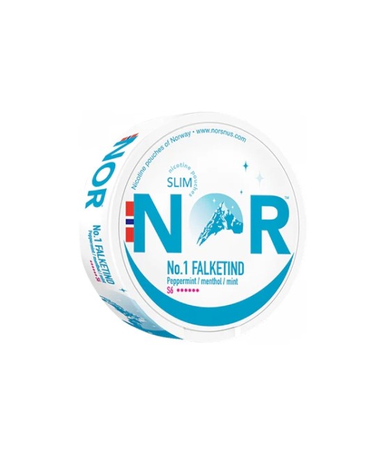 20mg NOR Slim Falketind  Nicotine Pouches - 20 Pouches