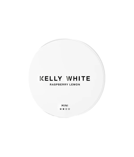 Short Dated :: 8mg Kelly White Mini Medium Raspberry Lemon Nicotine Pouches - 20 Pouches