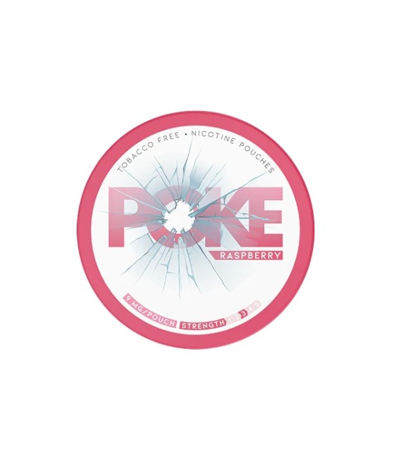9mg Poke Raspberry Nicotine Pouches - 20 Pouches