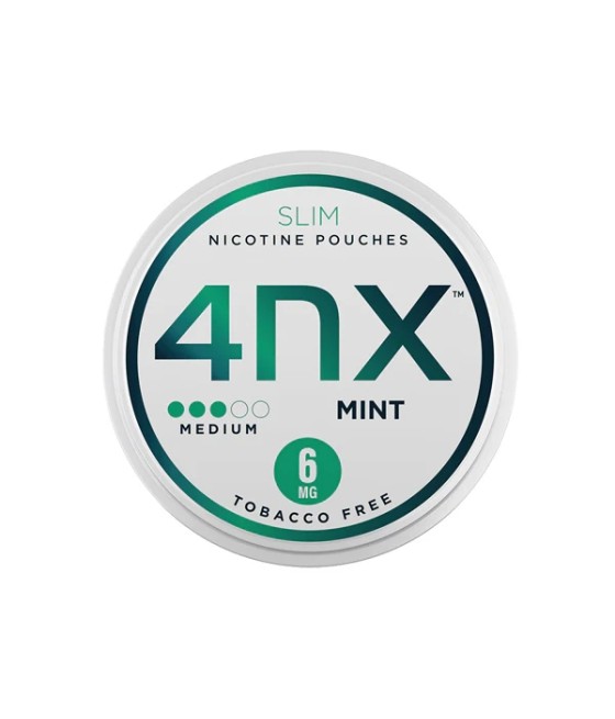 4NX 6mg Mint Slim Nicotine Pouches 20 Pouches