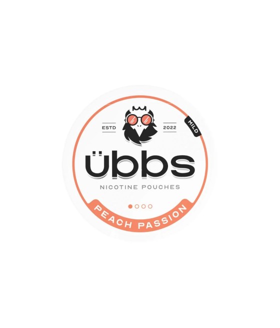 4mg Übbs Peach Passion Mild Strength Nicotine Pouches - 20 Pouches
