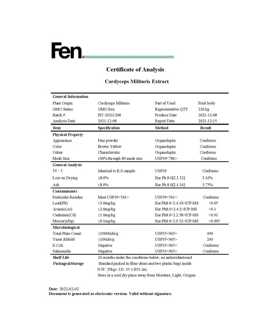 The Shroom Shop Cordyceps Mushroom 90000mg Powder