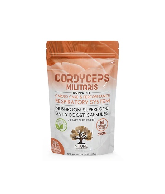NTURE 2000mg Cordyceps Militaris Mushroom Capsule - 60 Caps