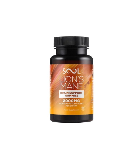 SOOL 2000mg Lion's Mane Brain Support Gummies - 60 Pieces