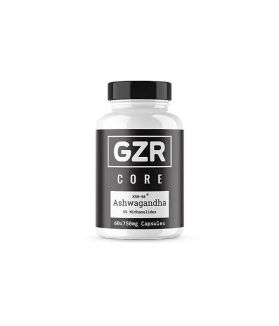 GZR 750mg KSM-66 Ashwagandha Capsules - 60 Capsules