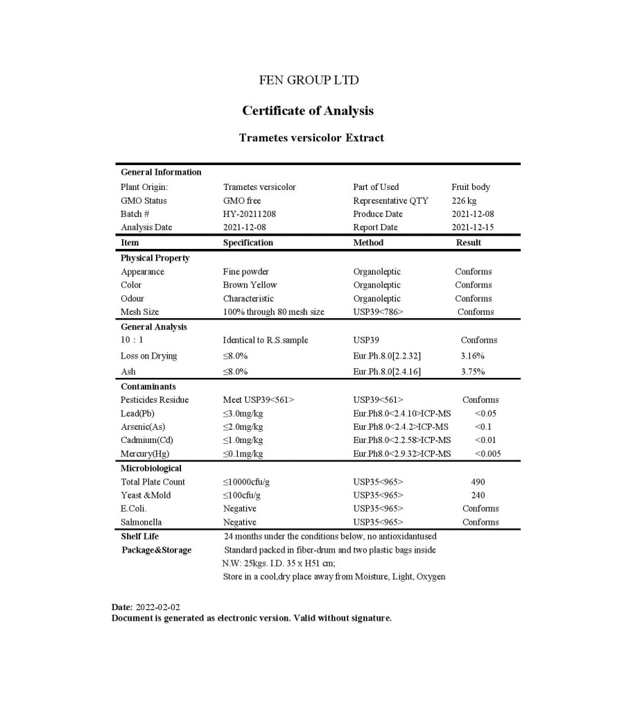 The Shroom Shop Turkey Tail Mushroom 90000mg Powder