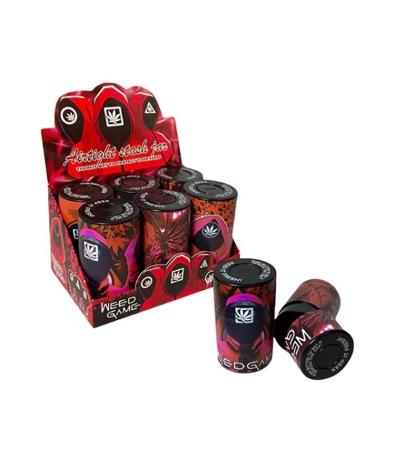 6 x Weed Game Airtight Stash Can Jars - WG-004