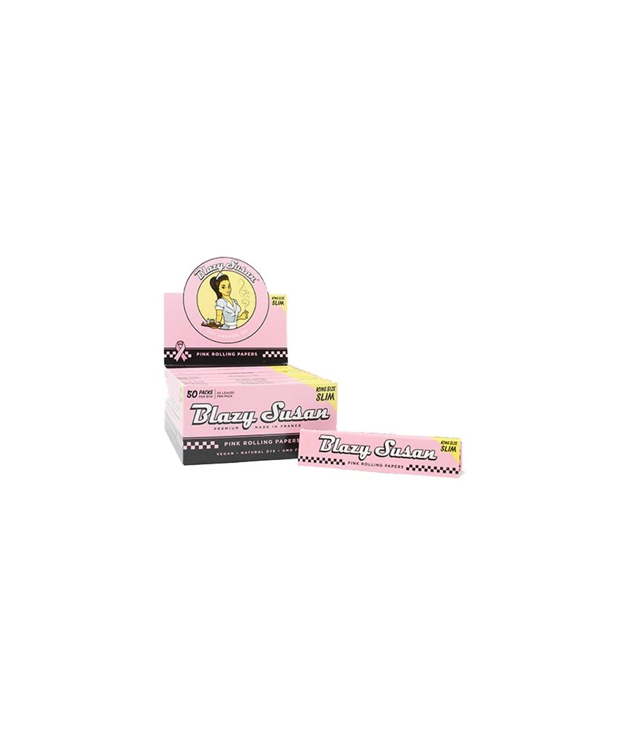 50 Blazy Susan Pink King Size Rolling Papers