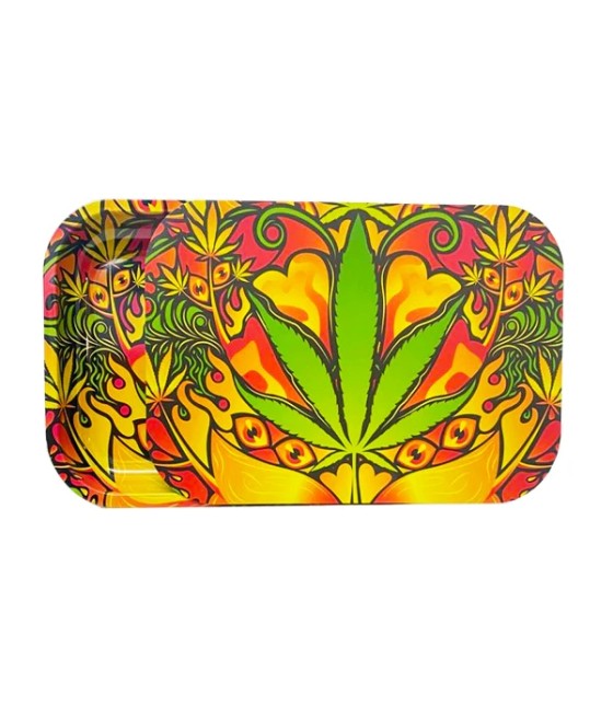 Large Mixed Design Magnetic Metal Rolling Trays with Lid