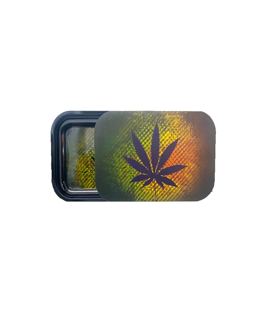 Large Mixed Design Magnetic Metal Rolling Trays with Lid