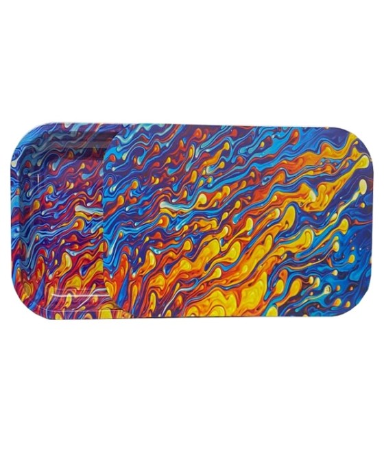 Large Mixed Design Magnetic Metal Rolling Trays with Lid