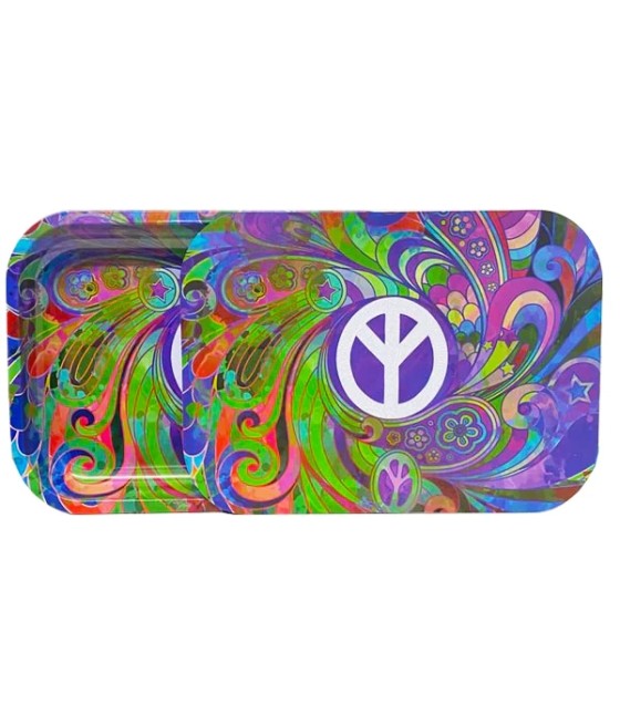 Large Mixed Design Magnetic Metal Rolling Trays with Lid