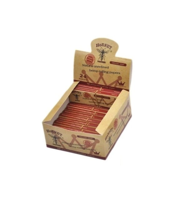 24 Hornet Brown Organic King Size Rolling Papers + Tips