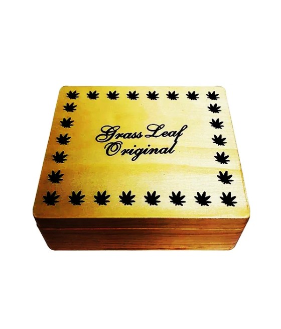 Grass Leaf Original Large Wooden Storage Box