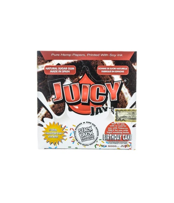 24 Juicy Jay Birthday Cake Flavoured King Size Premium Rolling Papers