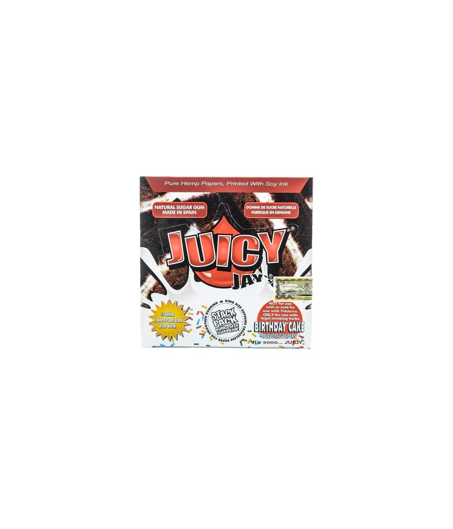 24 Juicy Jay Birthday Cake Flavoured King Size Premium Rolling Papers