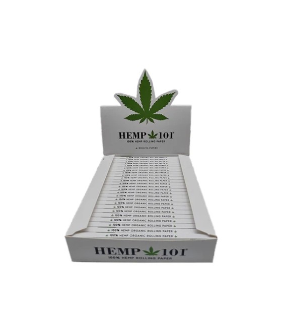 Hemp 101 King Size 100% Hemp Slim Rolling Papers Classic White