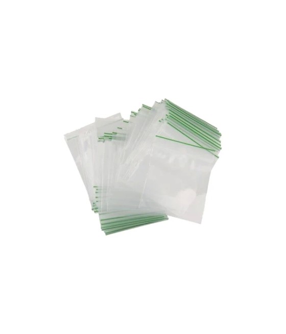 Zipper Branded 40mm x 40mm Clear Bags