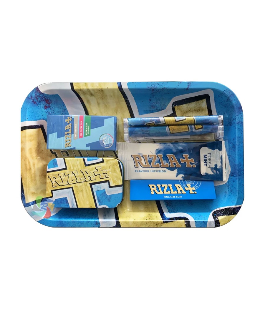 Rizla Small Metal Rolling Tray Gift Set