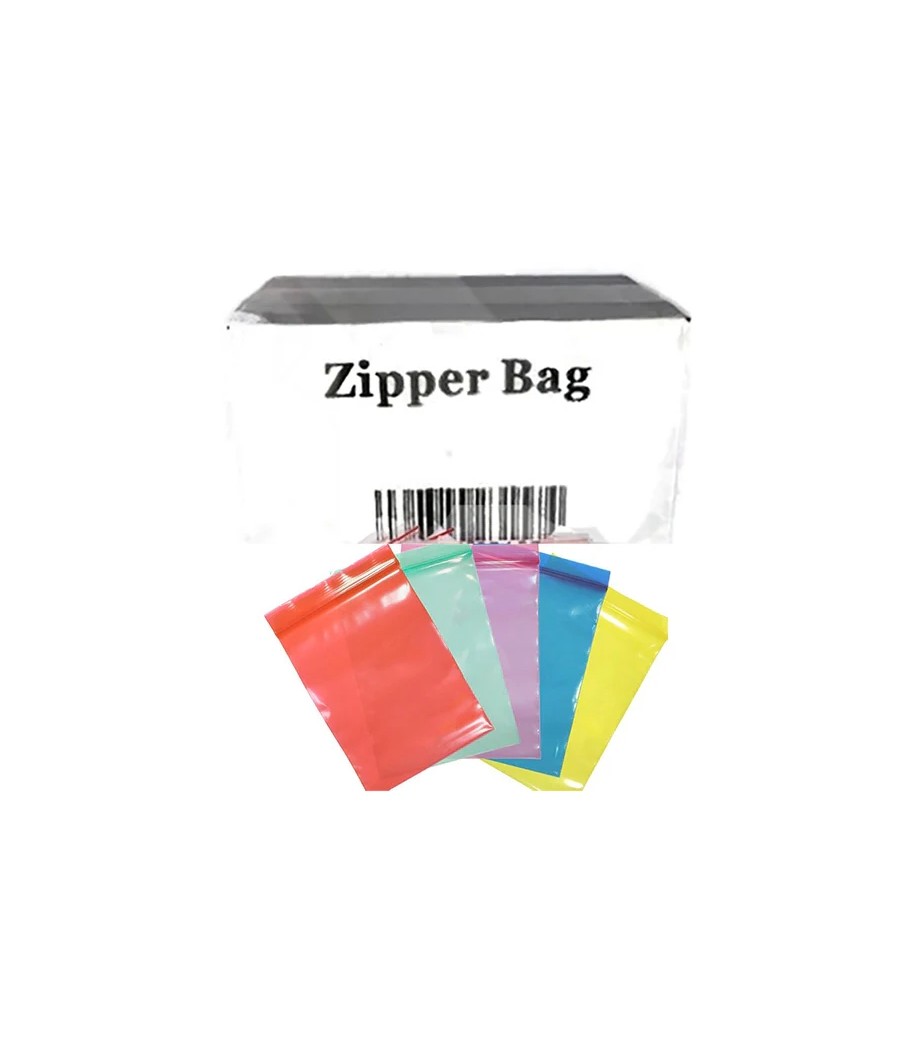 Zipper Branded  30mm x 30mm Red Bags
