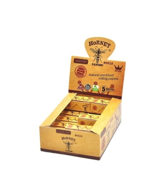 24 Hornet Natural Organic Papers 5 Meter Roll