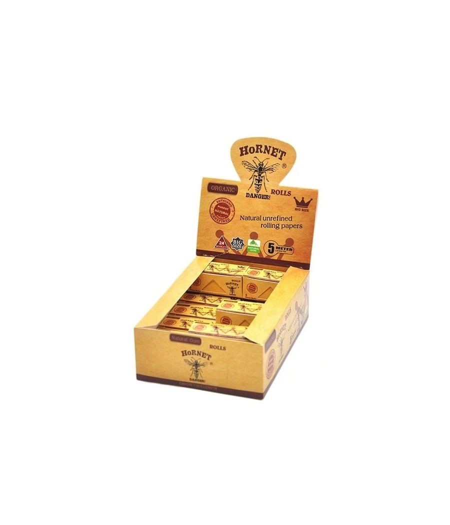 24 Hornet Natural Organic Papers 5 Meter Roll