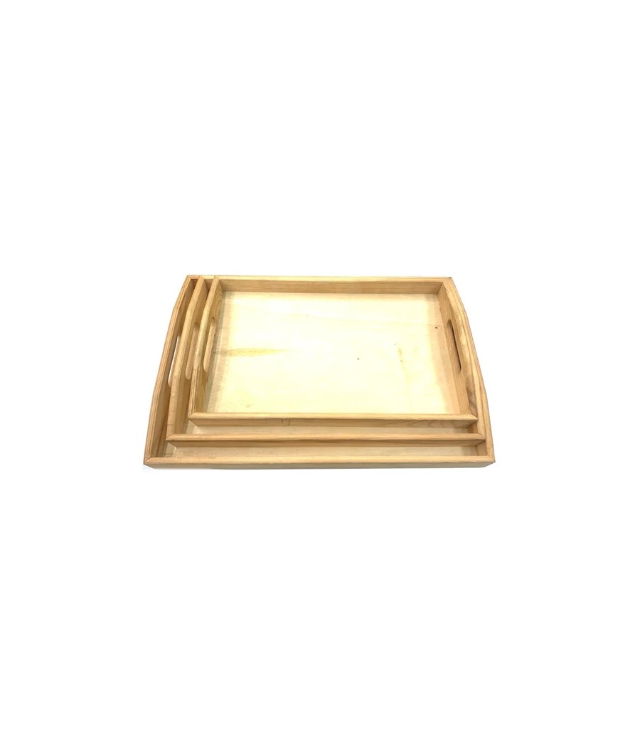 Wooden Rolling Tray Set Pack of 3 - YD021