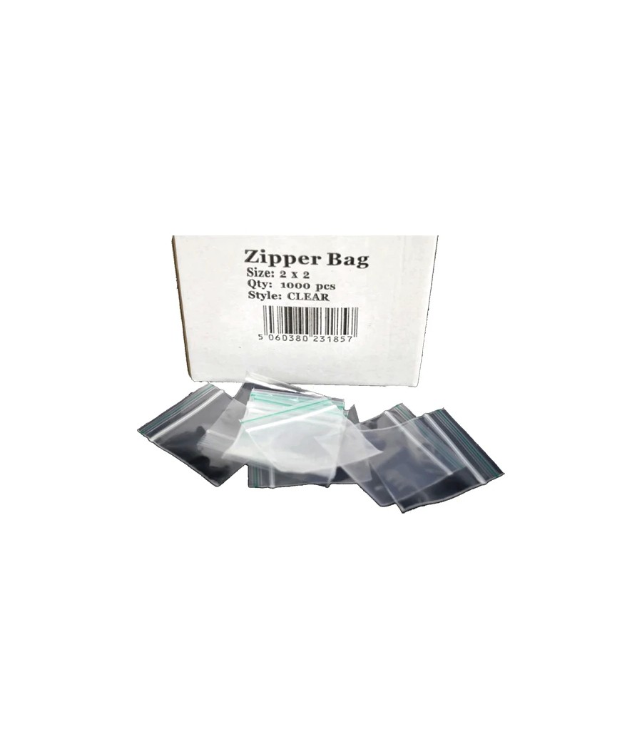 5 x Zipper Branded 2 x 2 Clear Bags
