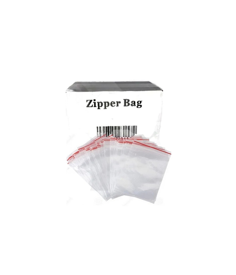 5 x Zipper Branded 30mm x 40mm Clear Baggies
