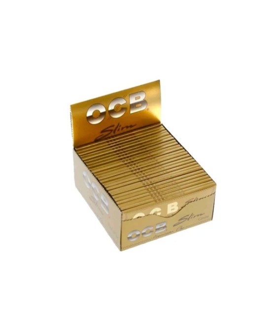 50 OCB Premium King Size Slim Gold Papers
