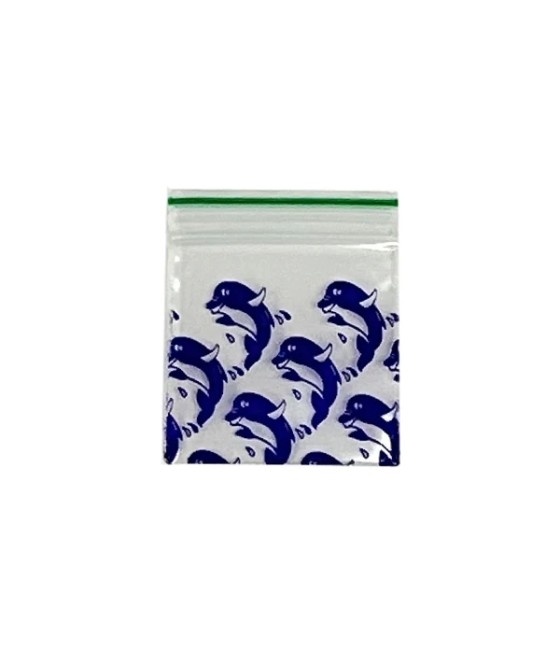 Zipper Branded 30mm x 30mm Purple Dolphin Bags