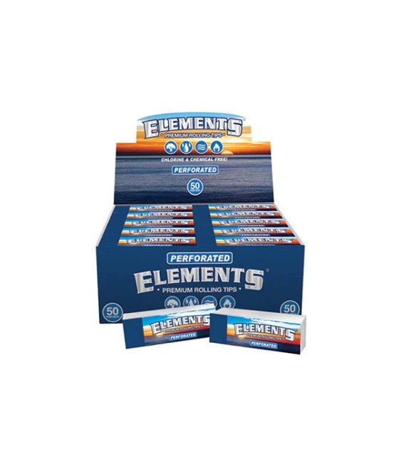 50 Elements Premium Rolling Tips - Perforated