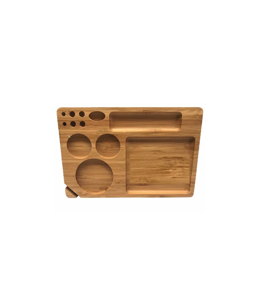 Medium Wooden Rolling Tray with Compartments - TRY-B230x155
