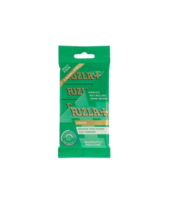 5 Pack Green Regular Rizla Rolling Papers (Flow Pack)