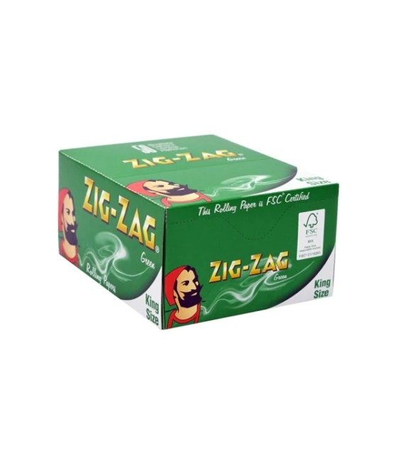 50 Zig-Zag Green King Size Rolling Papers