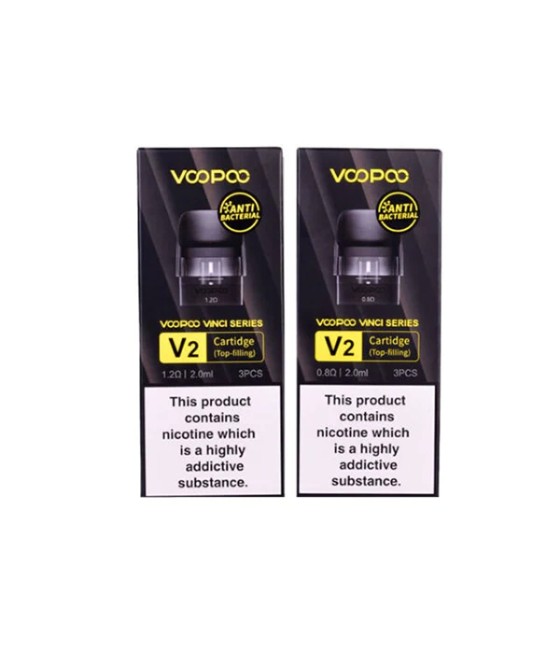 VooPoo Vinci V2 Replacement Cartridge Pods 0.8Ω/1.2Ω - 3Pcs