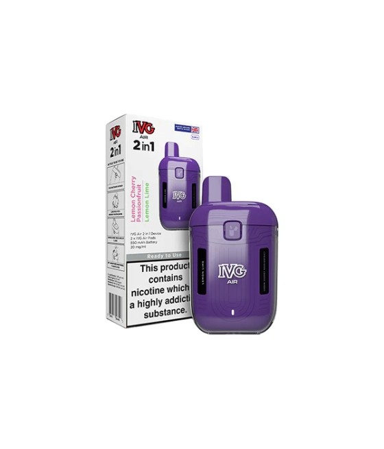 20mg I VG Air 2 in 1 Disposable Rechargeable Pod Vape Kit 1200 Puffs
