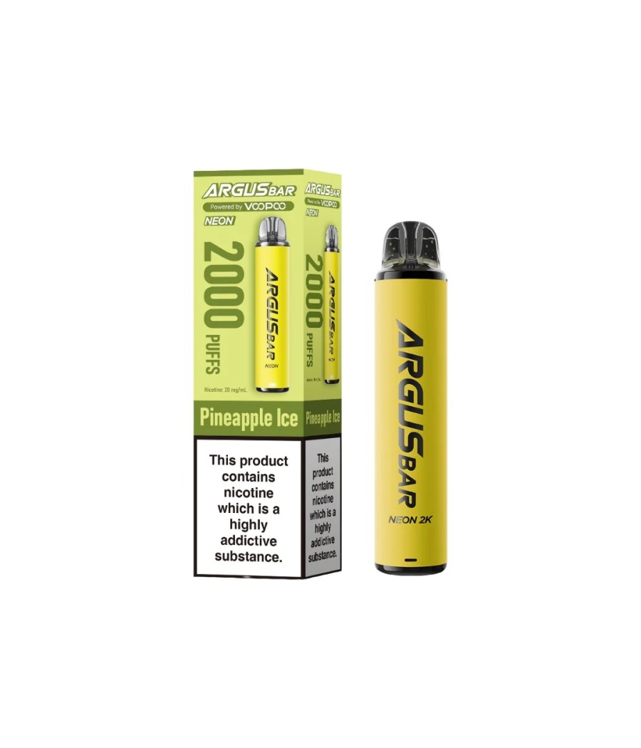 20mg Voopoo Argus Bar Neon 2K Prefilled Pod Vape Kit