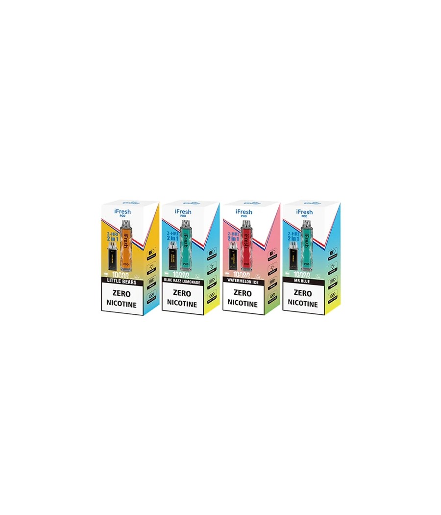 0mg iFresh 10000 Puffs 2in1 Disposable Pod Kit